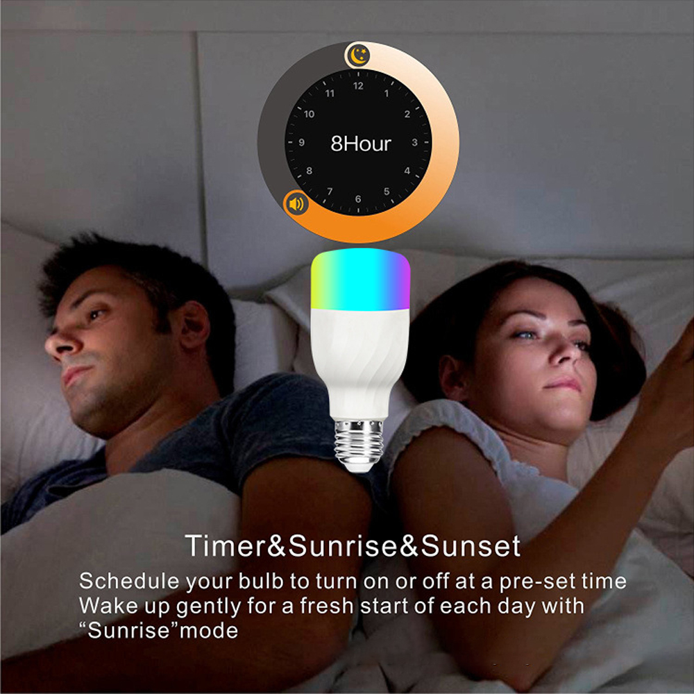 BRELONG Smart WiFi Smart Bulb RGBW LED Bulb Compatible for Alexa/Google Home