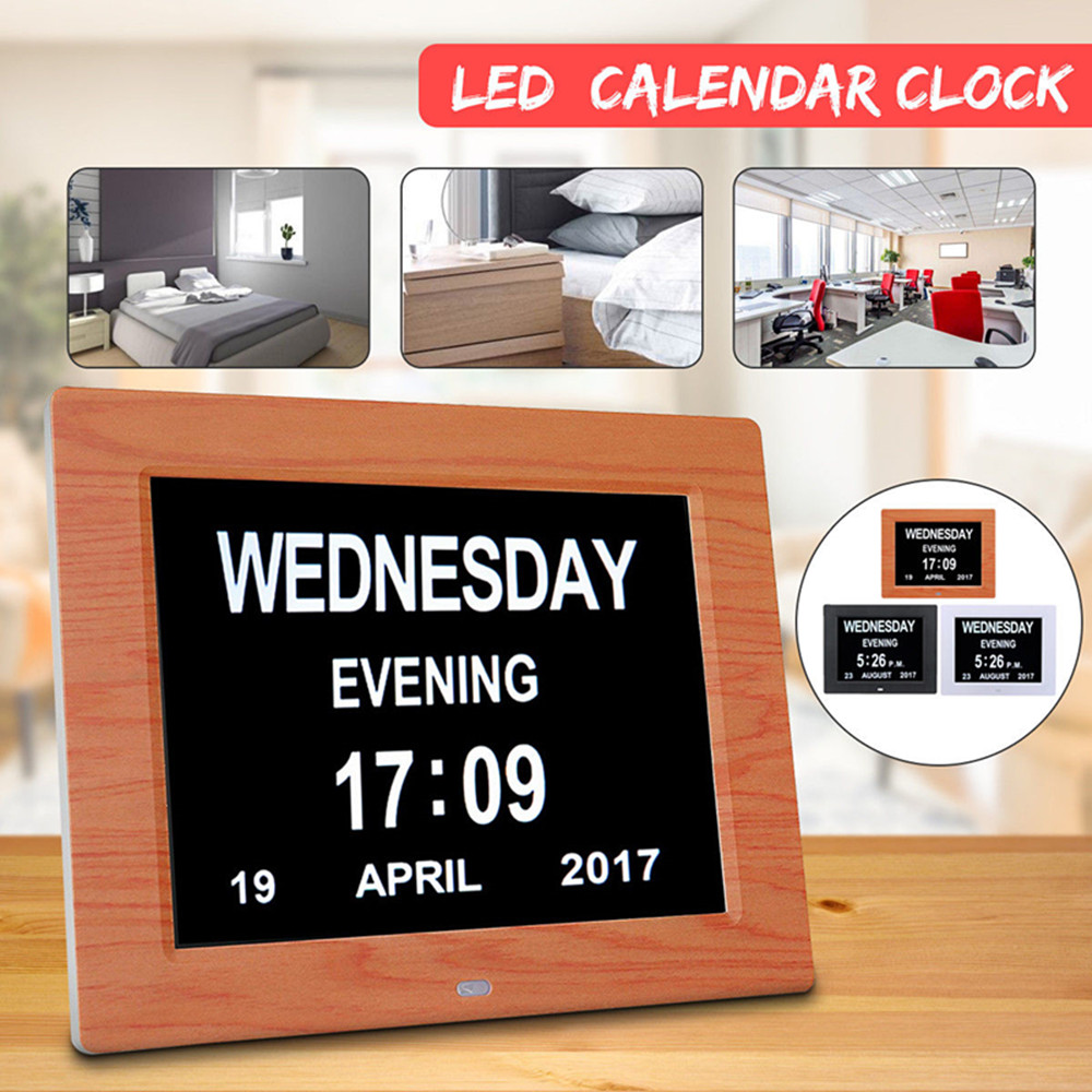 8 Inch Display Digital Calendar Day Clock for Vision Impaired Elder