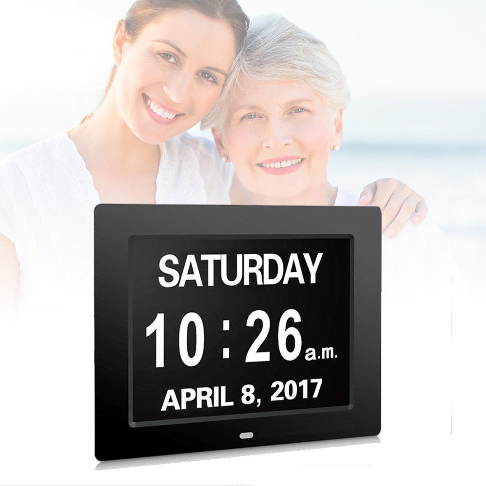8 Inch Display Digital Calendar Day Clock for Vision Impaired Elder