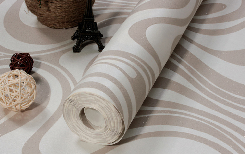 Modern Simplicity 3D Lines Non-woven Cloth Wallpaper Wall Sticker Mural