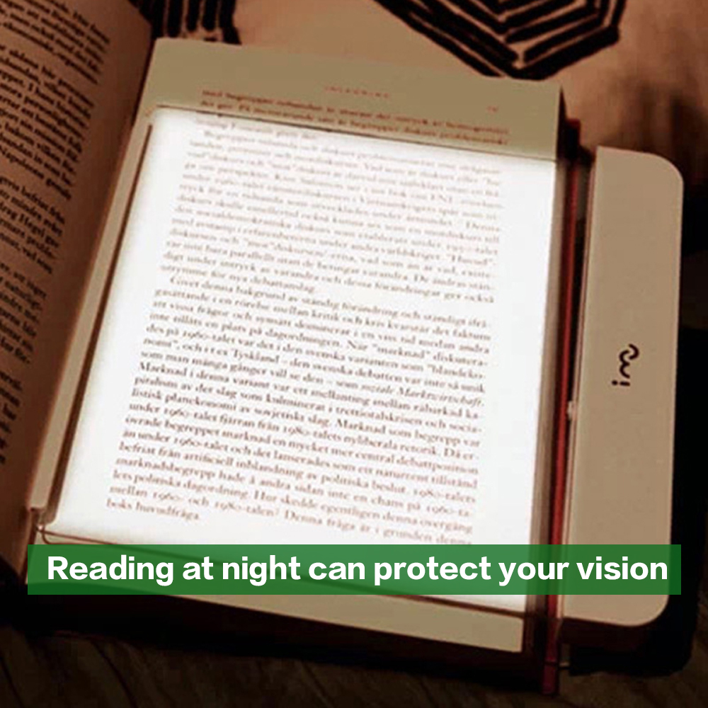 BRELONG Portable LED Reading Light Panel Flat Night Light White