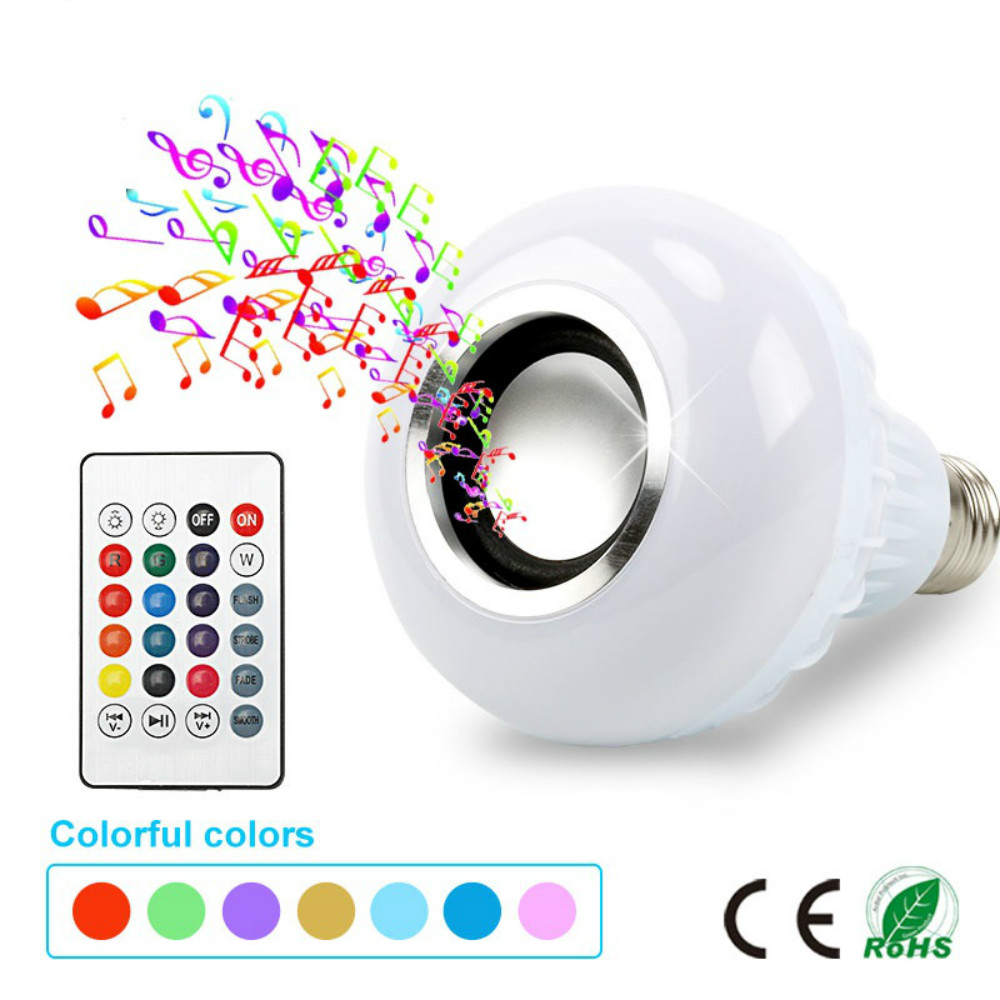 Intelligent Bluetooth Music Bulb LED Colorful Bluetooth Speaker Bulb Wire
