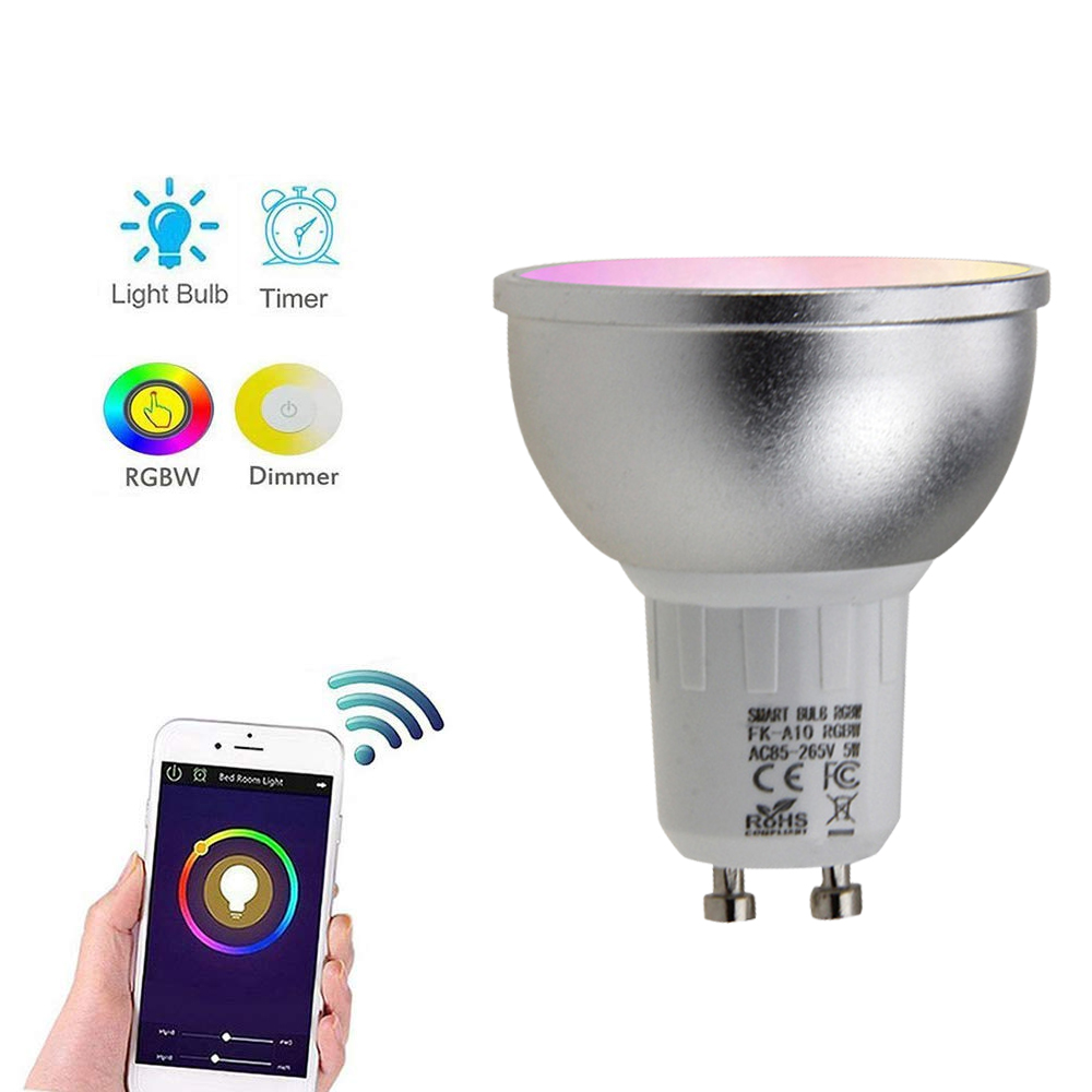 GU10 5W WiFi Smart APP LED Bulb Work with Alexa Echo Home Assistance AC85-265V