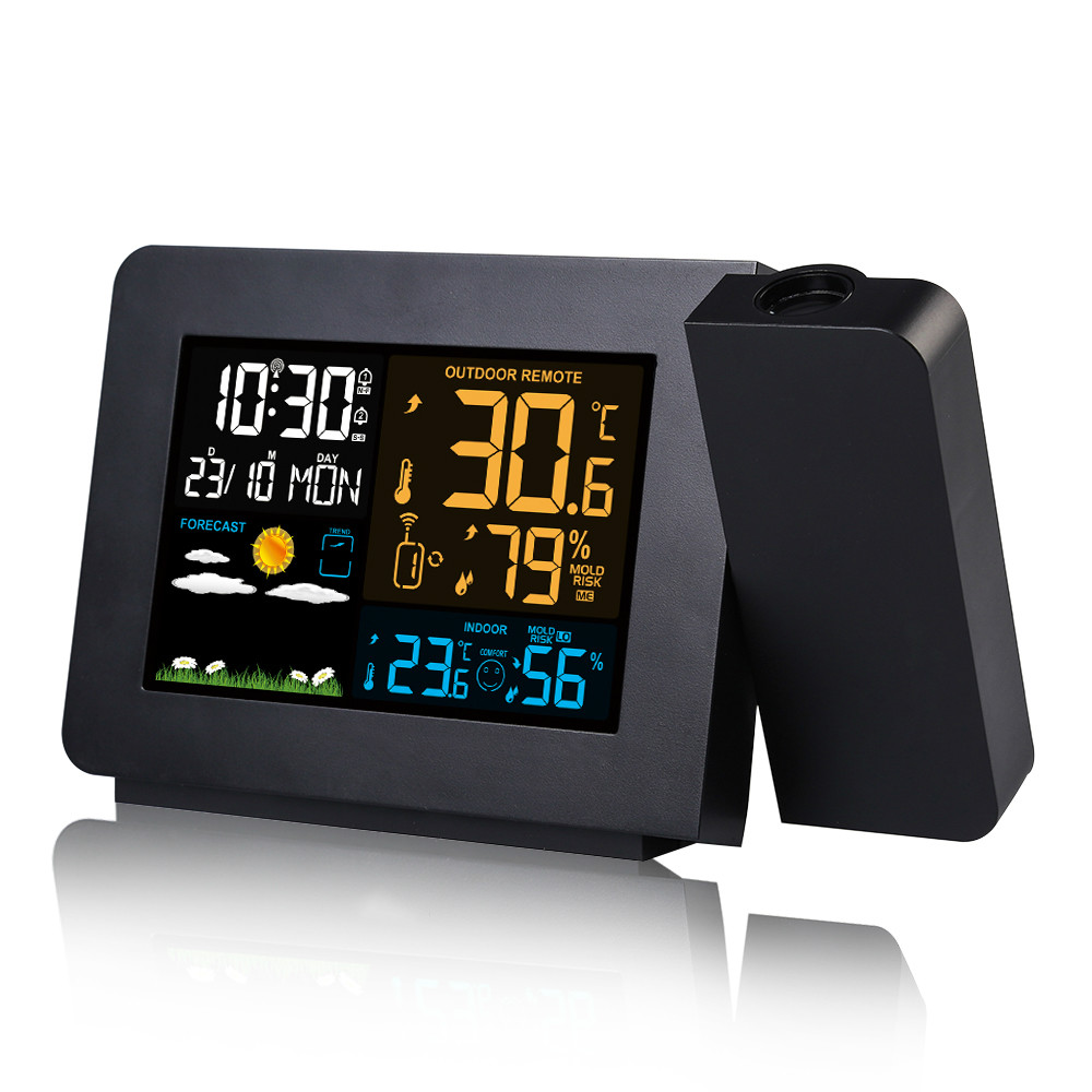 FJ3391 Color Weather Station with Projection / Weather Monitor Clock
