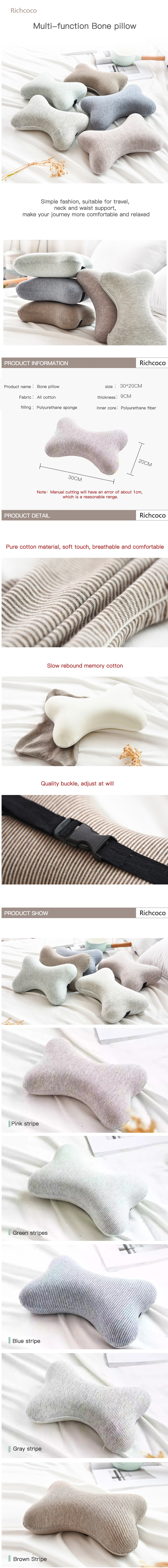 Bone pillow multi-function cotton fabric chronic rebound memory cotton