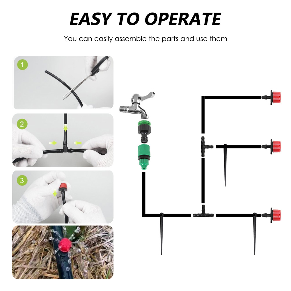 25M DIY Automatic Drip Irrigation Kit Garden Watering Hose Dripping Tools Set