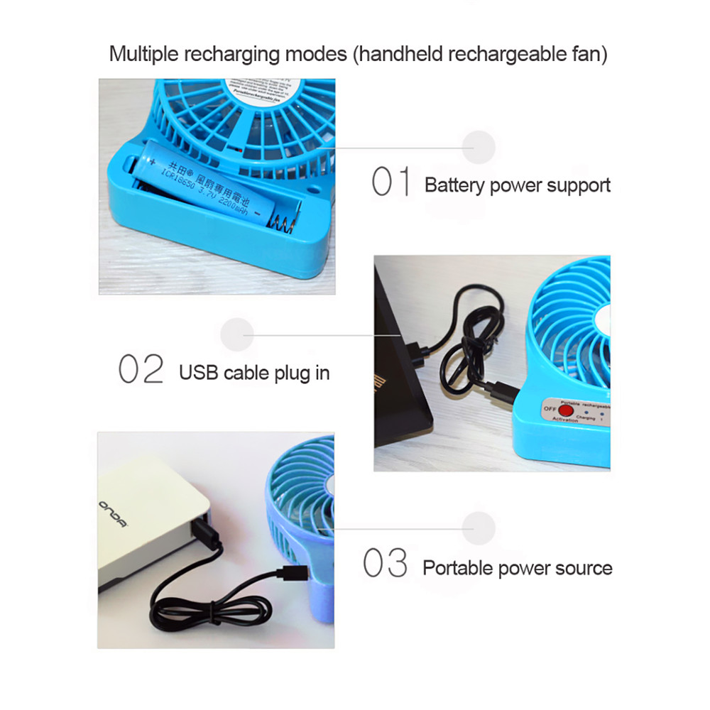 Portable Hand-held Electric USB Fan