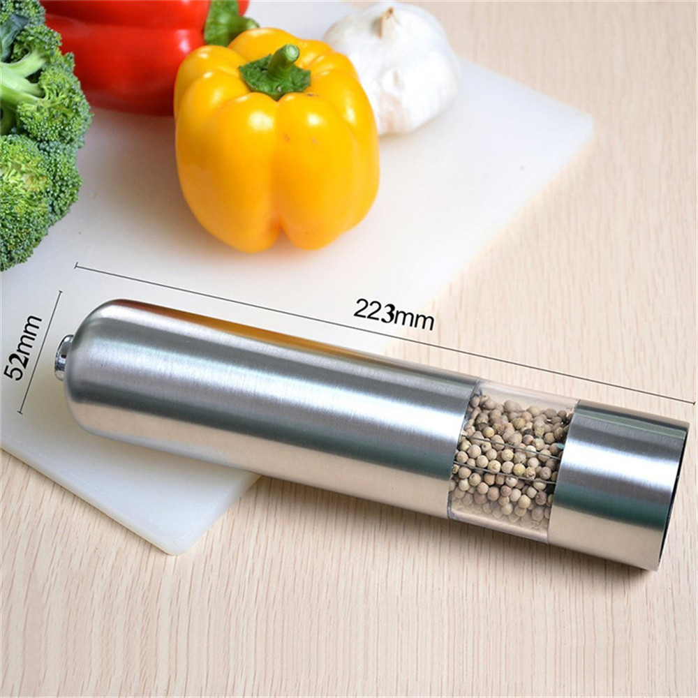 MIUK Electric Salt and Pepper Grinder Shaker Mill Kitchen Automatic Led Light