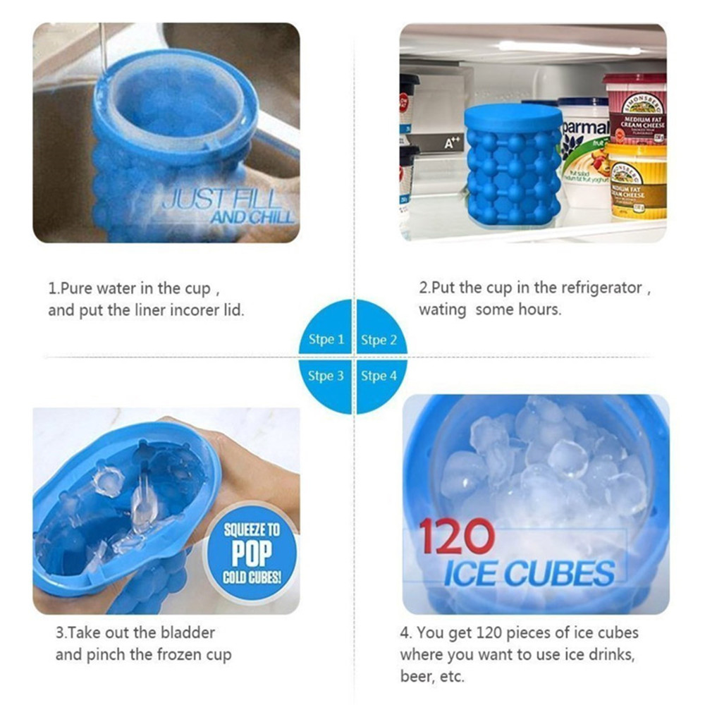 Ice Cube Maker Saving Ice Ball Maker Bucket Trays Mold