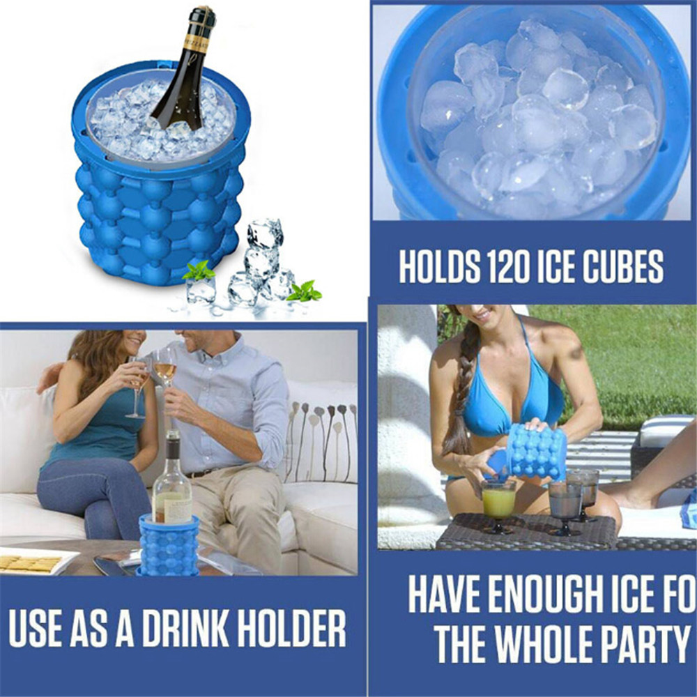 Ice Cube Maker Saving Ice Ball Maker Bucket Trays Mold