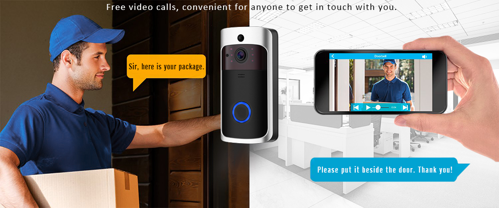 Alfawise L10 Smart Doorbell 720P Home Security Camera