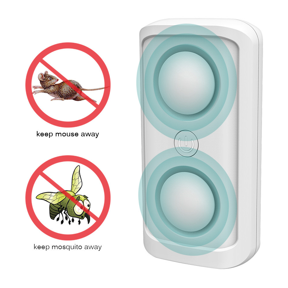Ultrasonic Mosquito Repellent High Power Double Horn Pest Mouse Rejector