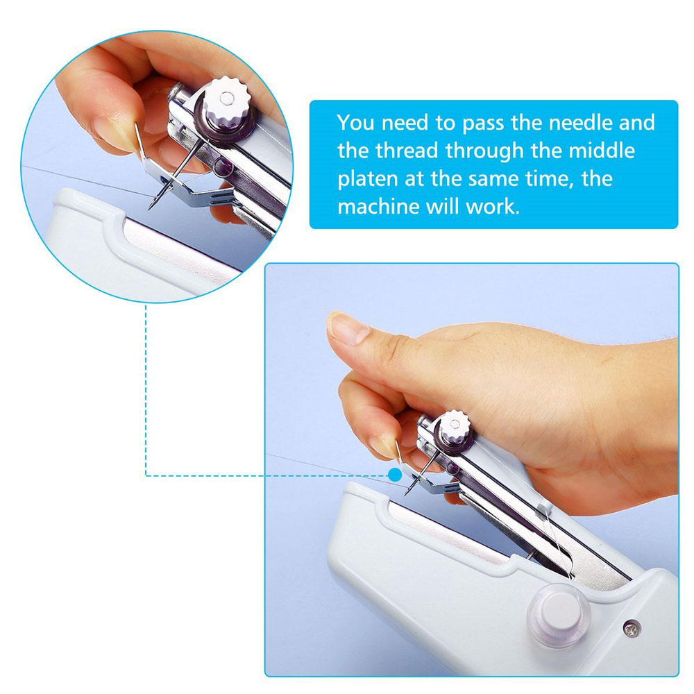 Hand Held Sewing Machine Portable Electric Mini Cordless Fabric Battery