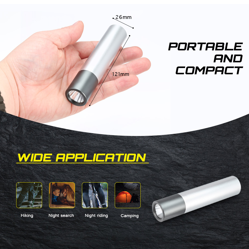 Utorch D02 Aluminum Alloy LED Superbright Flashlight with 3 Lighting Modes / Power Bank Function