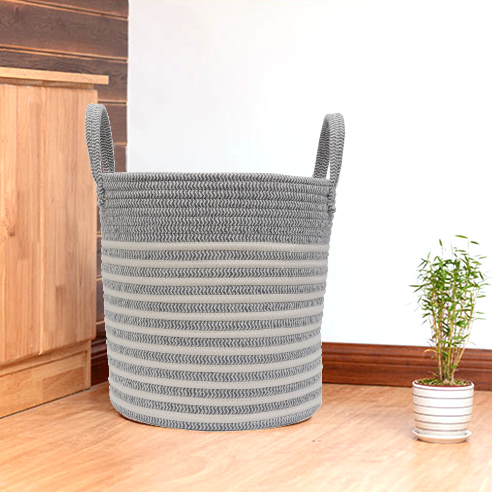 Cotton Rope Storage Basket with Handle