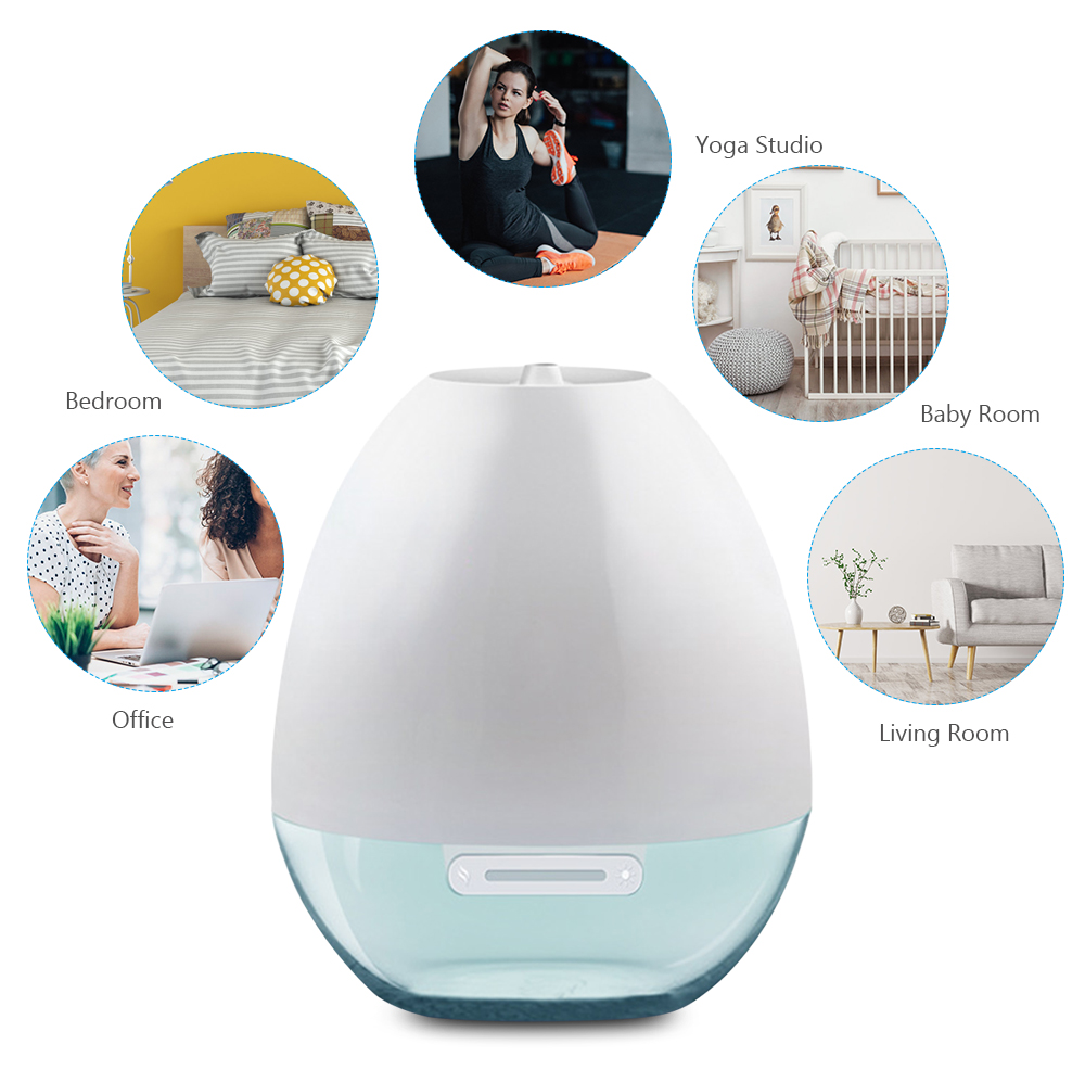 80ml Ultrasonic Aromatherapy Humidifier with Colorful LED Light for Bedroom / Office / Yoga Studio