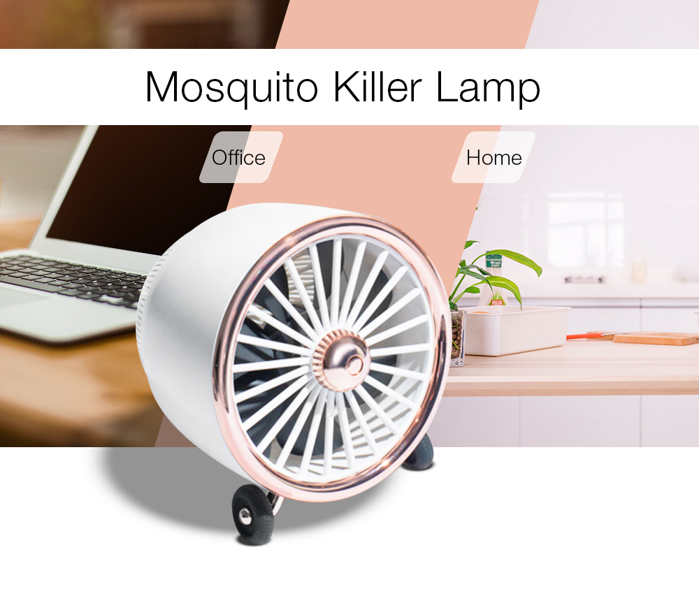 Mosquito Killer Lamp Suction Fan USB Powered LED Noiseless Fly Bug Zapper for Indoor / Home / Office