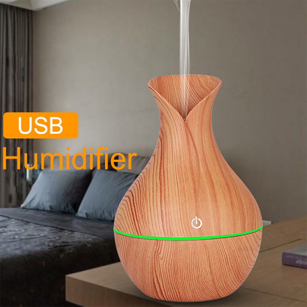 Vase Aroma Essential Oil Diffuser USB Aromatherapy Ultrasonic Humidifier 130ML