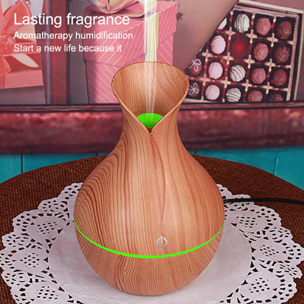 Vase Aroma Essential Oil Diffuser USB Aromatherapy Ultrasonic Humidifier 130ML