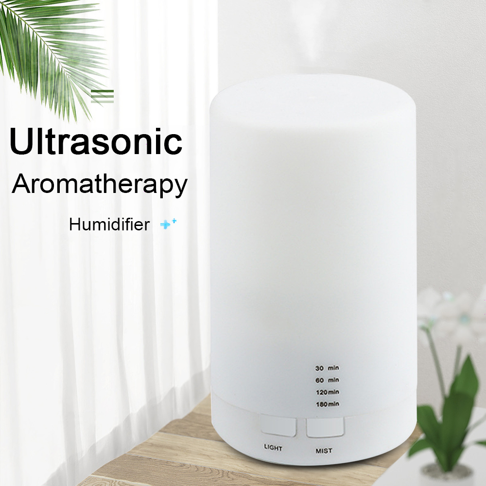 125ml Ultrasonic Aromatherapy Humidifier with LED Light / 4 Timing Options for Bedroom / Office