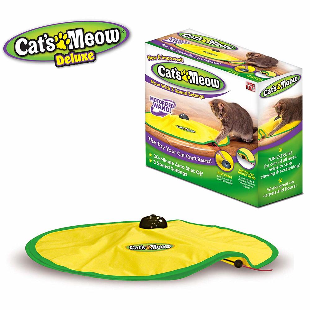 Cat'S Meow Undercover Mouse Yellow Skirt Moving Wand Mouse Toy