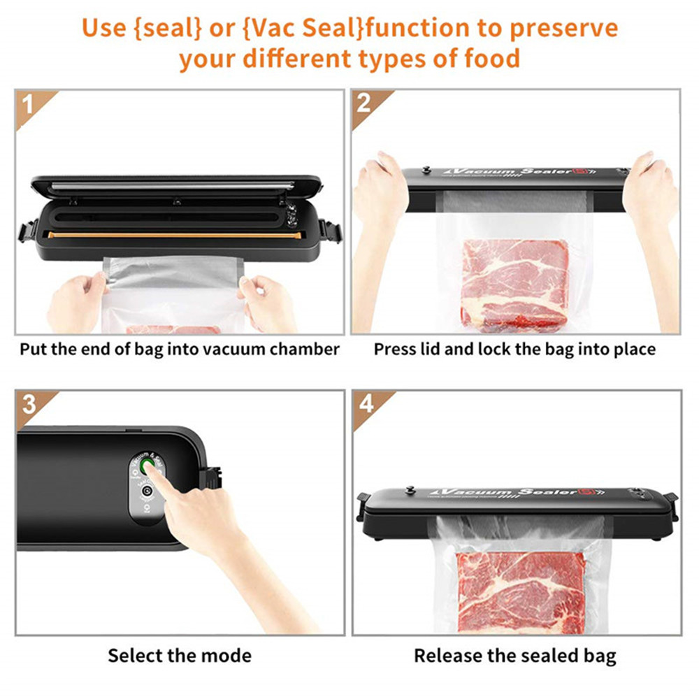 Vacuum Sealer Hand Pump Keep Food Saver Longer-Storage Bags Kitchen Tools Set
