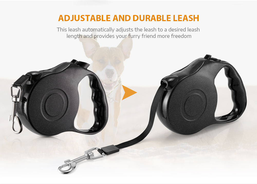 5M Automatic Retractable Dog Walking Lead Leash Pet Extending Traction Rope