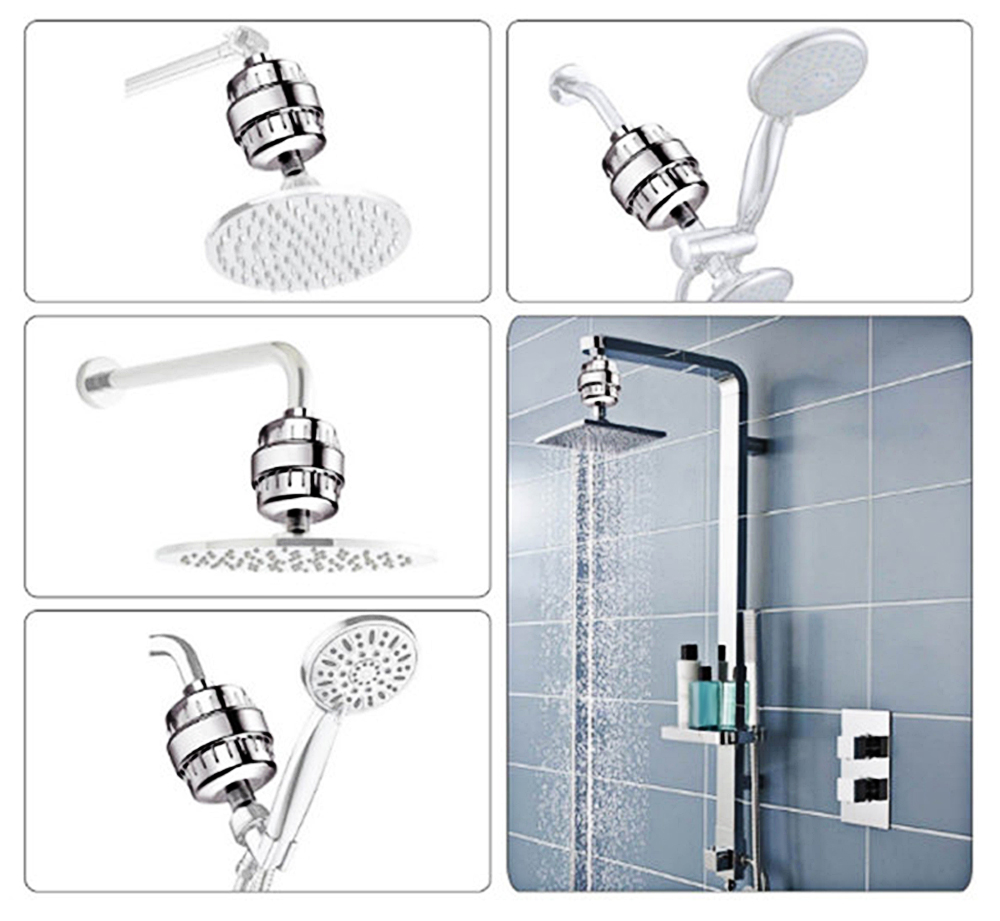 Shower Head Water Purifier Filter Activated Carbon Multiple Barriers Bathroom