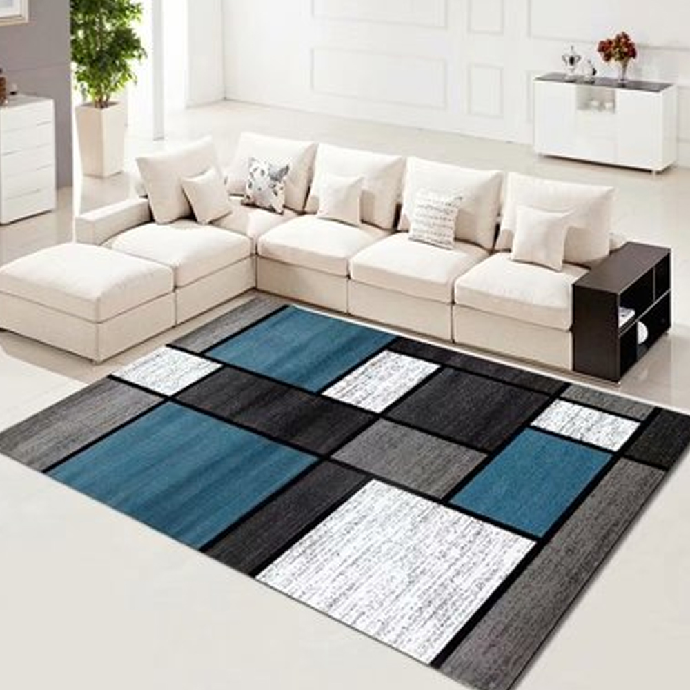 Carpet Modern Simple Style Color Block Washable Rug