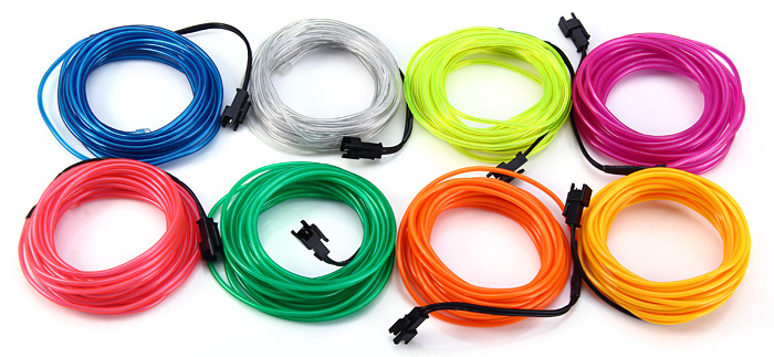 4M 3 Modes Flexible Water Resistance Electroluminescent Wire for Camping Halloween