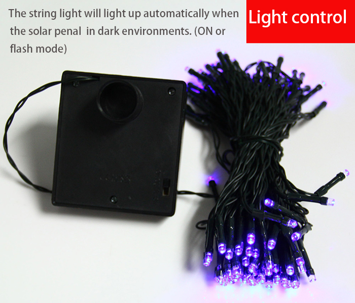 VCT - SIC056 Christmas Props 15m 100 LEDs Solar String Light Xmas Tree Decors Festival Supplies