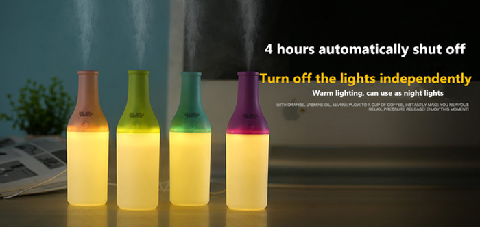 3 in 1 Practical Mini USB Cool Bottle Humidifier / Aromatherapy Machine / LED Nightlight for Car Office Home