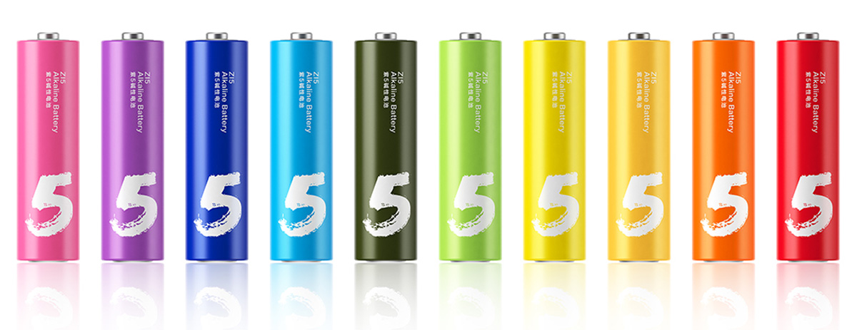10Pcs Original ZMI Zi5 Rainbow Alkaline AA Battery