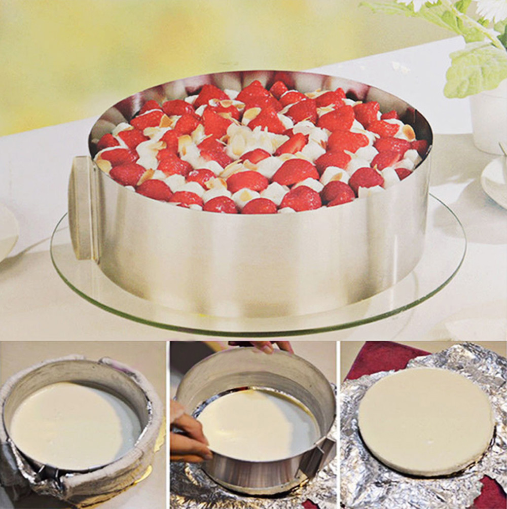 Retractable Stainless Steel Circle Mousse Ring adjustable bakeware
