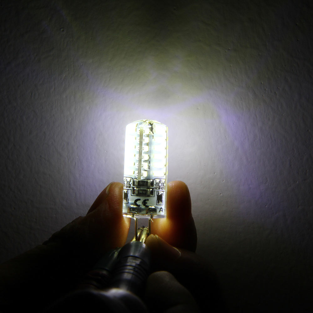 10pcs 1.5W G4 Base 48 LED Lamp DC 12V White Light Undimmable 360 Degrees Beam Angle