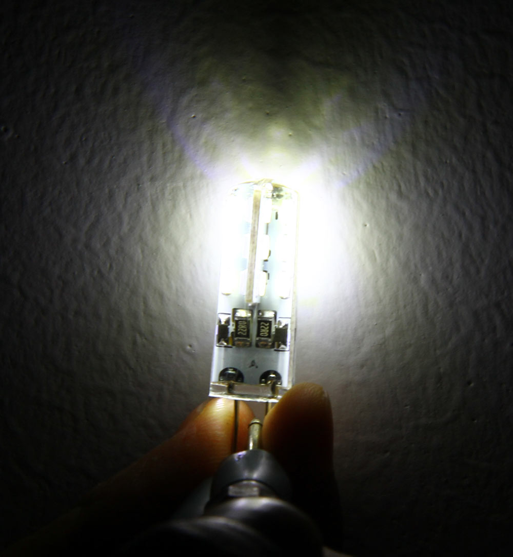 3W 10pcs G4 LED Lamp SMD 3014 AC 220V Bulb White Light 360 Degree Angle Spotlight