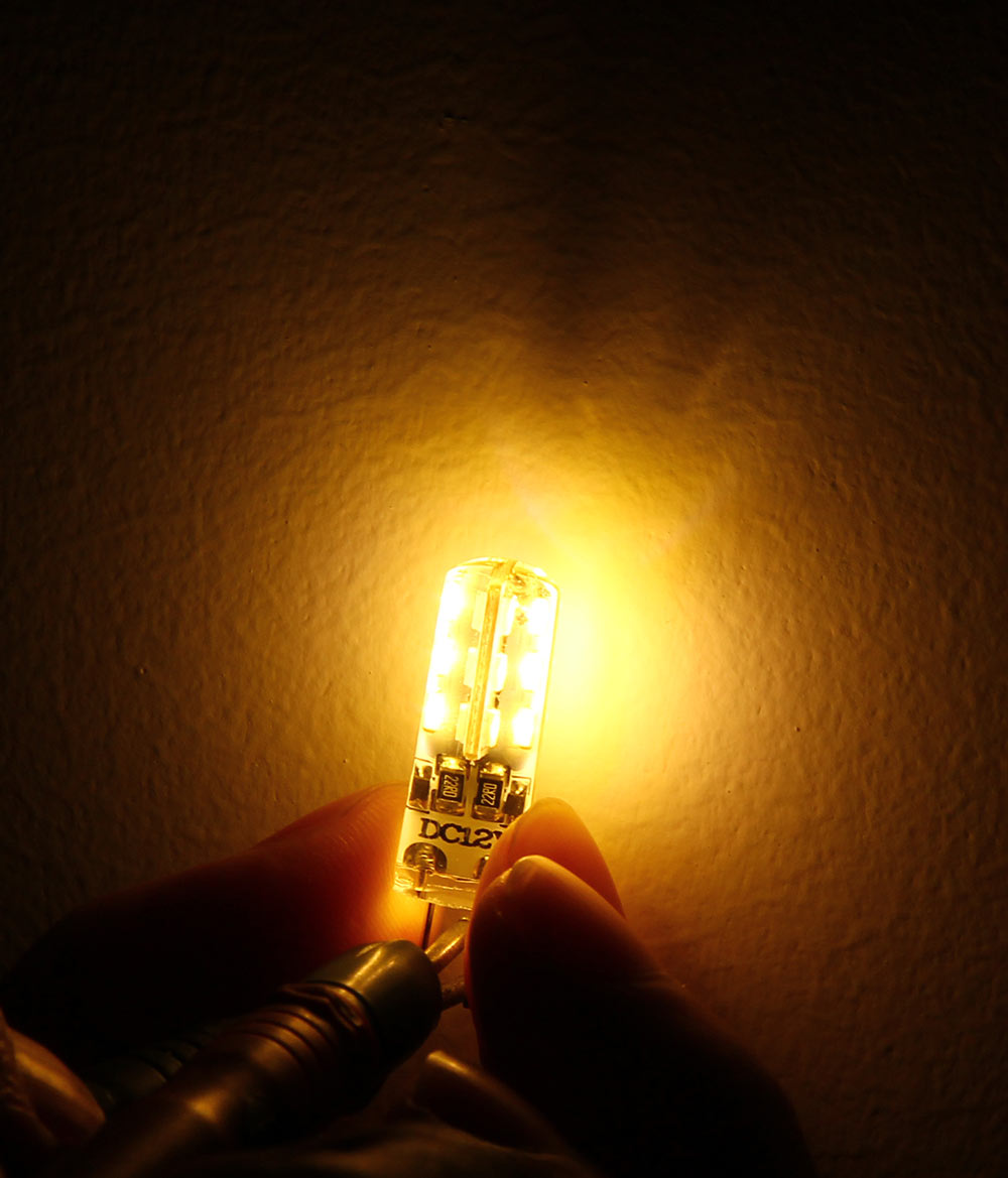 3W 10pcs G4 LED Lamp SMD 3014 AC 220V Bulb Warm White Light 360 Degree Angle Spotlight