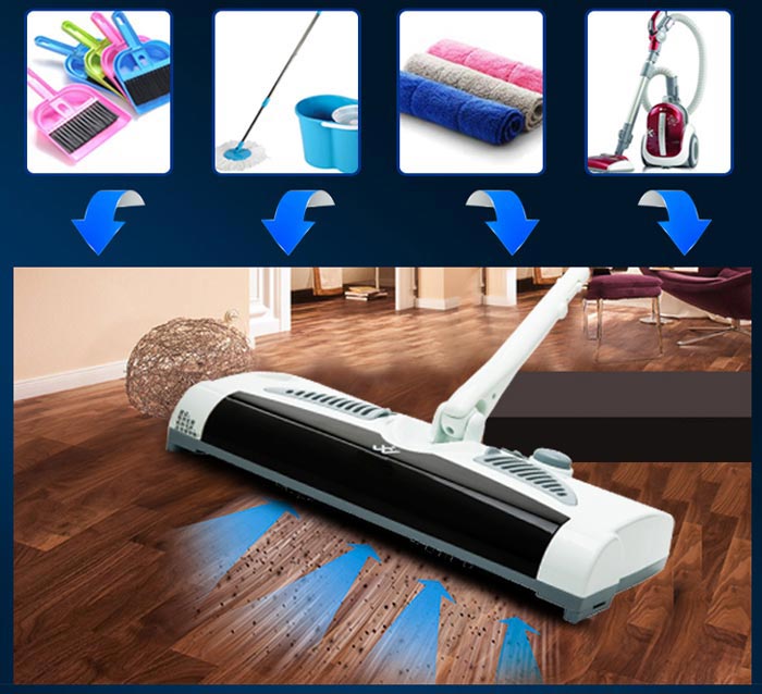 W - S018 2 in 1 Swivel Cordless Electric Robot Cleaner Drag Sweeping All-in-one Machine Automatic Mop