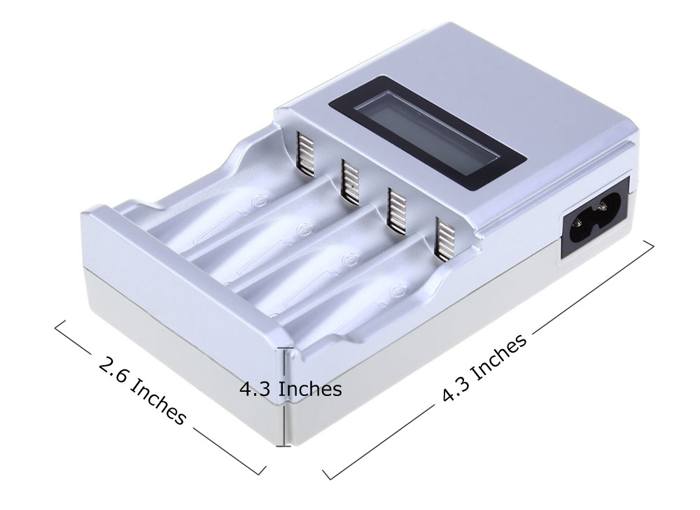 4 Slots Intelligent AA / AAA Battery Charger with LCD Display