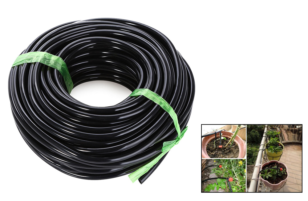 20M 4 / 7MM Micro Irrigation Pipe Water Hose Drip Watering Home Garden Greenhouse