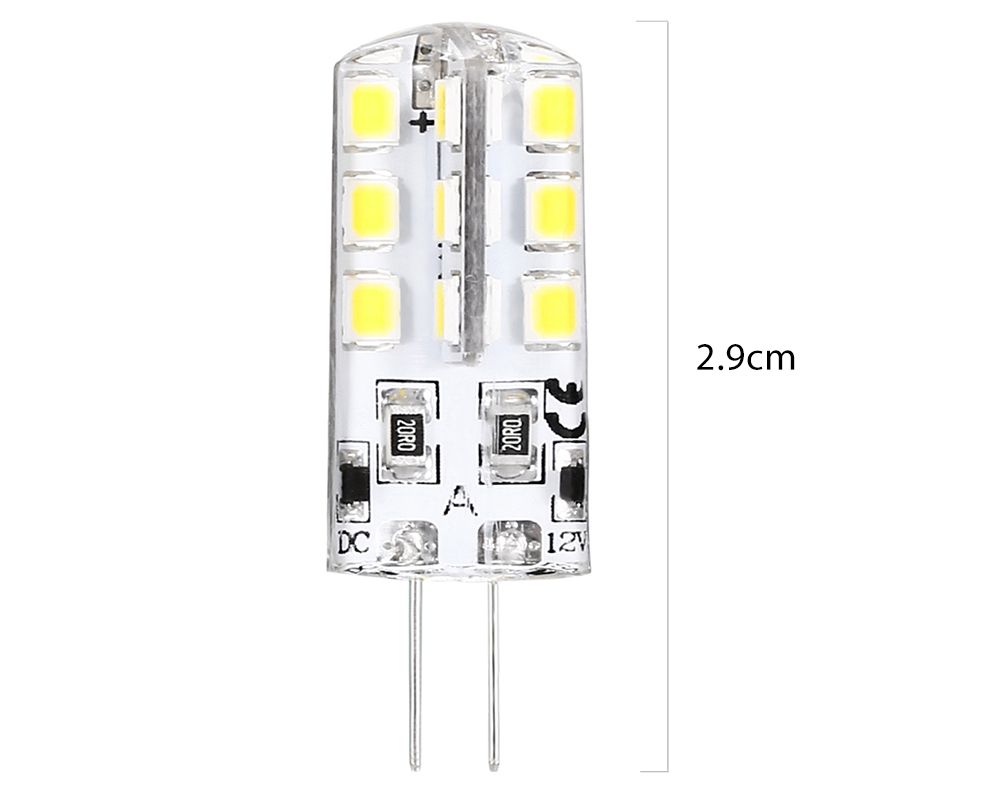 Lightme 10PCS DC 12V 2W G4 SMD 2835 LED Dimmable Lamp Bulb Spotlight with 24 LEDs