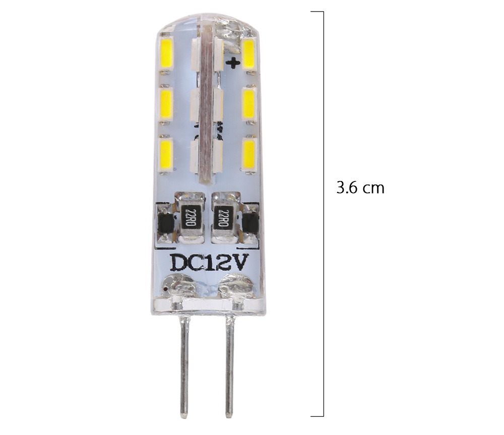 Lightme 10PCS G4 DC12V 1.5W SMD 3014 LED Dimmable Bulb Spotlight with 24 LEDs