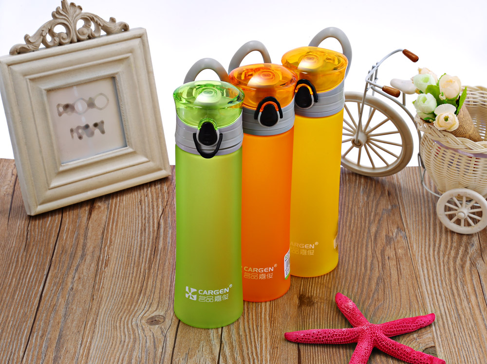 Cargen MC013 450ML Candy Color Plastic Outdoor Sport Drinking Water Bottle