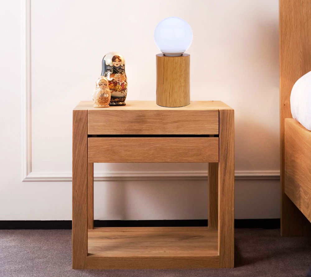 E27 Modern Minimalist Wood Table Lamp Holder