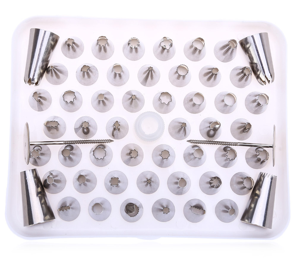 52pcs Stainless Steel Icing Piping Nozzles Pastry Decorating Tips