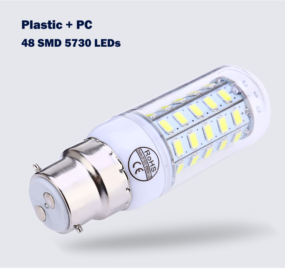 AC 220V E27 4.5W 400 - 450LM SMD 5730 LED Corn Bulb Light with 48 LEDs