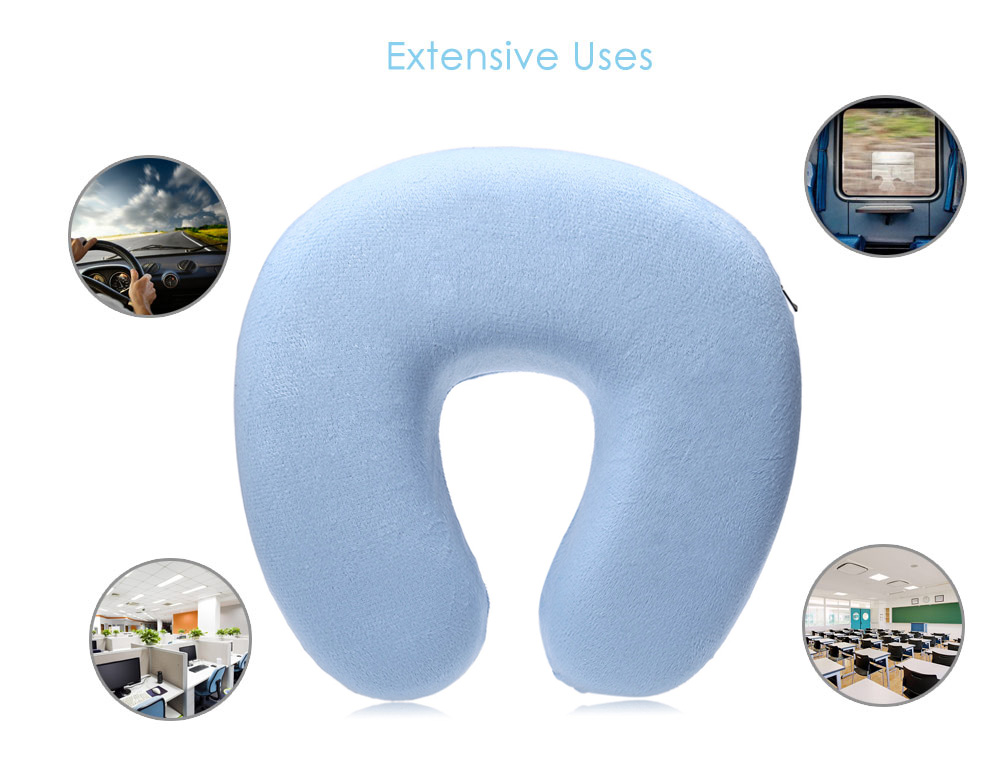 U Shaped Slow Rebound Memory Foam Travel Neck Pillow Headrest