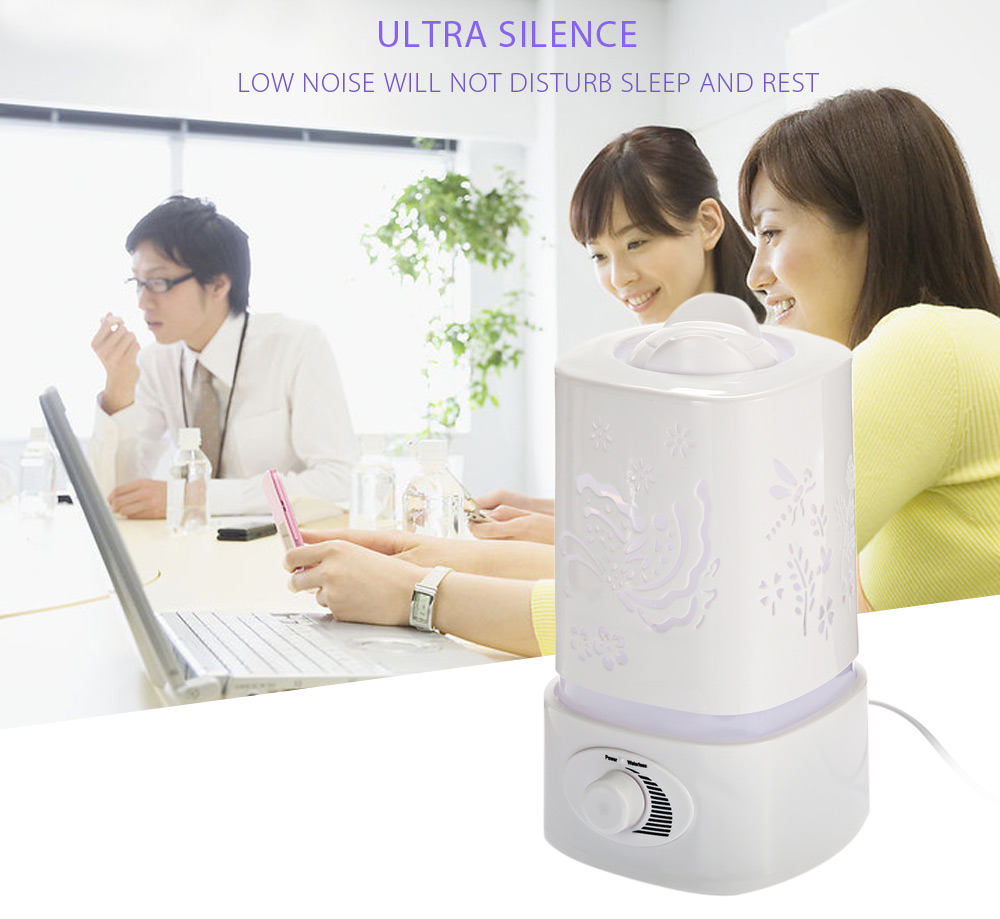 5 in 1 Ultrasonic Aroma Humidifier Aroma Oil Diffuser Air Purifier Ioniser LED Light Lamp 1.5L