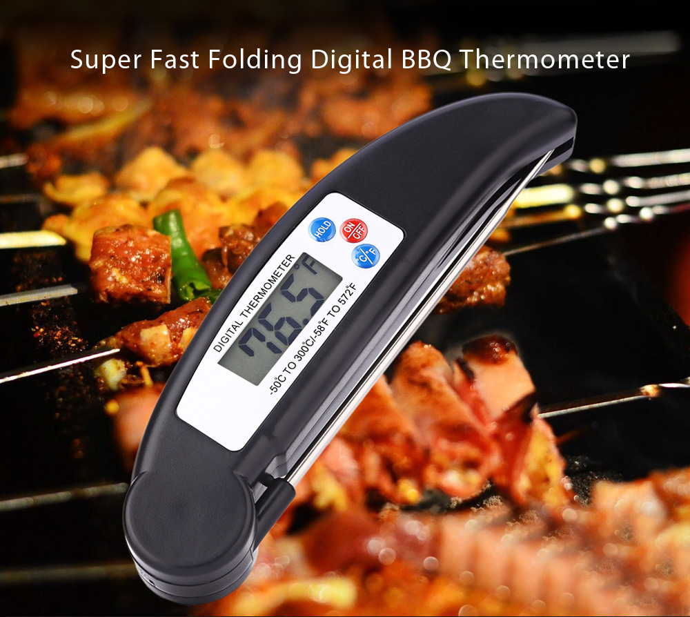 TS - 90 Instant Folding Digital Food BBQ Barbecue Meat Thermometer Cooking Tool