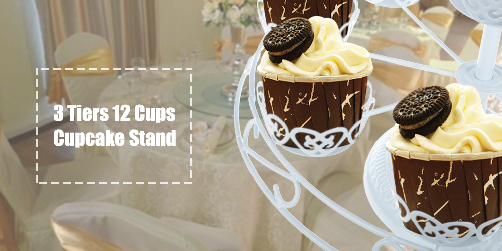 Christmas Tree Shape Metal 3 Tiers 12 Cups Cupcake Stand for Birthday Party Dessert Display